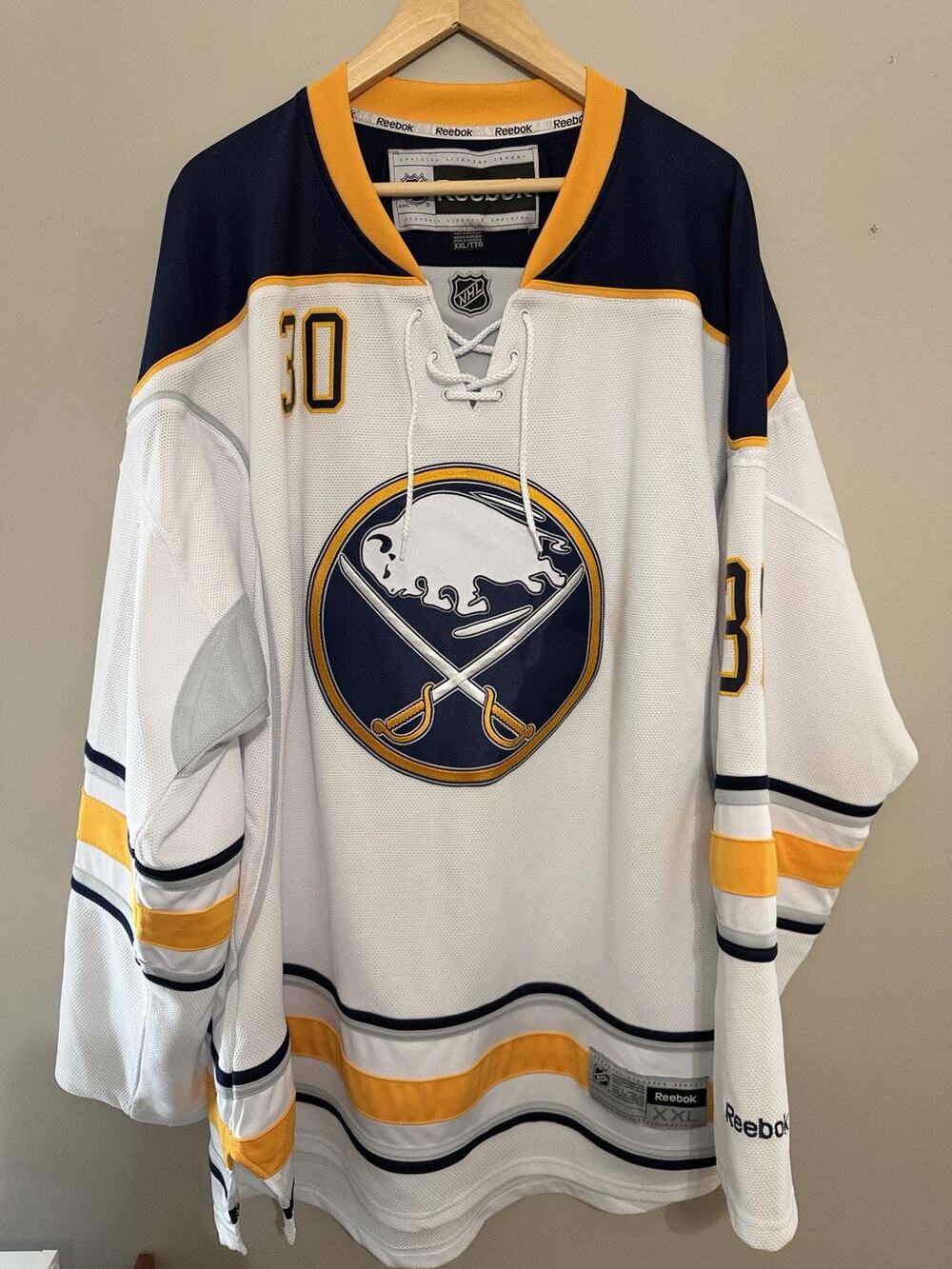 Reebok CCM Buffalo Sabres Miller #30 NHL Authentic Jersey White XXL